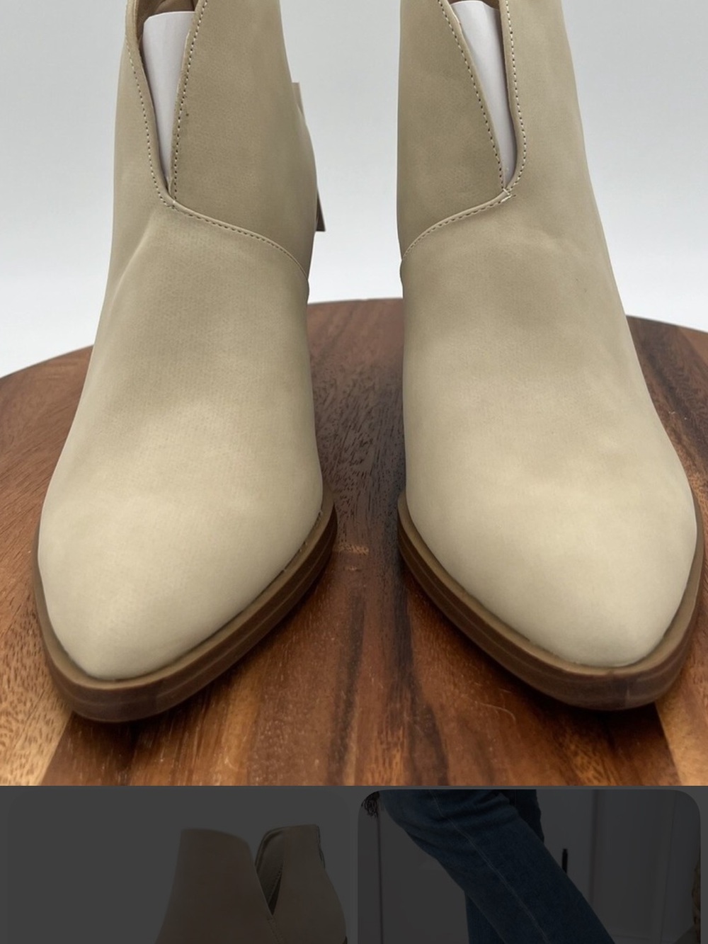 Women's Cream Chelsea Ankle Booties - Sleek Slip-On Style